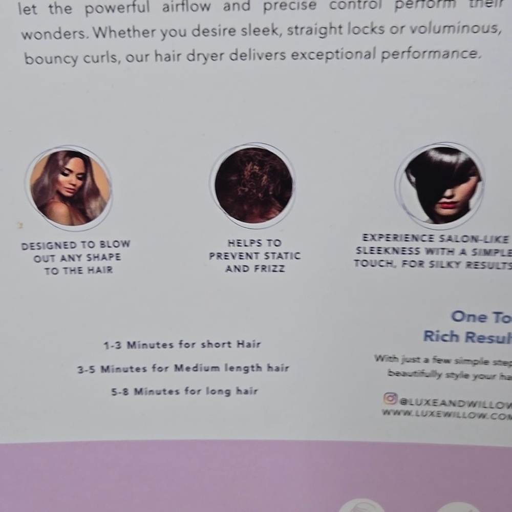 L+W Bio Opulence Hair Dryer - Picture 5 of 6